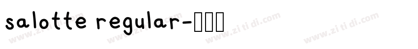 salotte regular字体转换